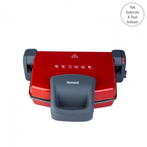 Homend Toastbuster 1331h Kırmızı Tost Makinesi görseli 3
