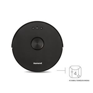 Homend Alex Laser 1282H Moplu ve Haritalamalı Akıllı Robot Süpürge Siyah görseli 3