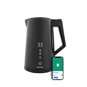 Homend Smart Heatrow 1616H Dokunmatik, Çift Duvarlı, Paslanmaz Çelik, Sessiz Cool Touch, XL Su Isıtıcı Wi-Fi ile kontrol görseli 1