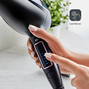 Homend Hairforce 4405H Dokunmatik Ekranlı İyonik Saç Kurutma Makinesi Siyah görseli 6