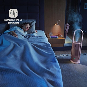 Homend O-zone Duo Pro 9006H 2 in 1 Hava Temizleyicisi ve Nemlendiricisi (Anlık Hava Kalite Göstergeli Bladeless Fan) görseli 4