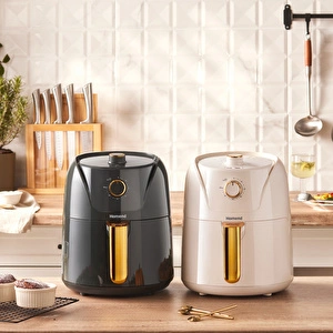 Homend Airfryday 2504H 8 Farklı Programlı, 4,3 Litre Airfryer Krem görseli 10