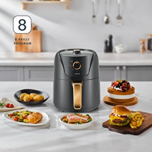 Homend Airfryday 2505H 8 Farklı Programlı Airfryer Antrasit 4,3L