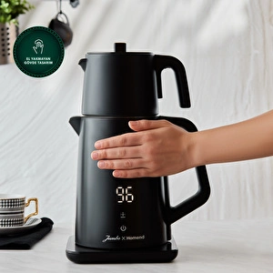 Jumbo x Homend Royaltea Cooltouch 1792H Dokunmatik Çift Duvarlı Paslanmaz Çelik Konuşan Çay Makinesi Wifi ile Kontrol görseli 4