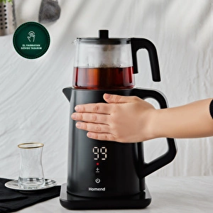 Homend Royaltea Cooltouch 1795H Dokunmatik El Yakmaz Gövdeli Paslanmaz Çelik Konuşan Çay Makinesi görseli 2