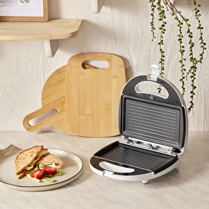 Homend Toastbuster 1309H Çıkarılabilir Plakalı Portatif Tasarım Tost Makinesi Beyaz görseli 2