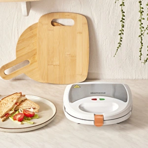Homend Toastbuster 1309H Çıkarılabilir Plakalı Portatif Tasarım Tost Makinesi Turuncu görseli 4