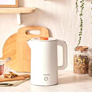 Homend Heatrow Cooltouch 1618H Paslanmaz Çelik El Yakmaz Gövdeli Su Isıtıcısı Turuncu görseli 1