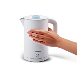 Homend Heatrow Cooltouch 1618H Paslanmaz Çelik El Yakmaz Gövdeli Su Isıtıcısı Mavi görseli 6