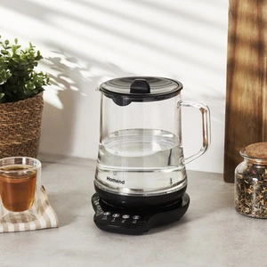 Homend Royaltea 1746H Konuşan Cam Çay Makinesi Siyah görseli 3