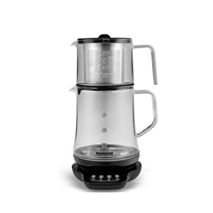 Homend Royaltea 1746H Konuşan Cam Çay Makinesi Siyah görseli 7