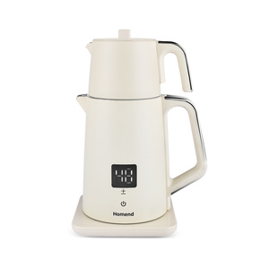Homend Artfood Royaltea Cooltouch 1797H Dokunmatik El Yakmaz Gövdeli Paslanmaz Çelik Konuşan Çay Makinesi Krem görseli 1