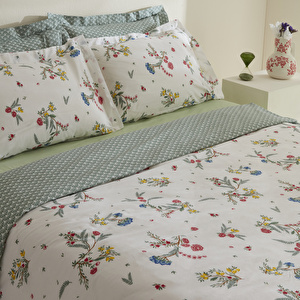 Karaca Home Dina %100 Pamuk Çift Kişilik Nevresim Takımı Multicolor görseli 3