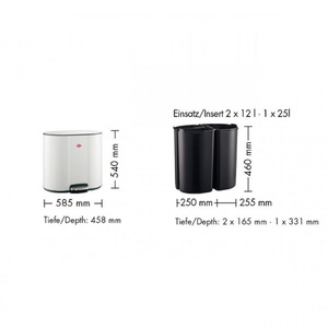 Wesco Multi Collector 3 Çöp Kovası Koyu Gri görseli 9