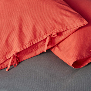 Nautica Home Pruva Kırmızı Antrasit Çift Taraflı Çift Kişilik Nevresim Yastık Seti görseli 6