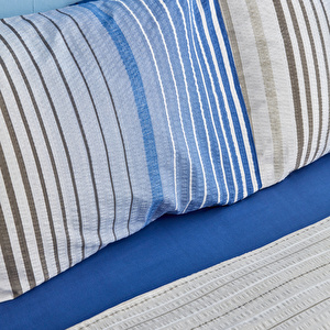 Nautica Home Olympus Stripe Çift Kişilik Nevresim Takımı Blue görseli 4