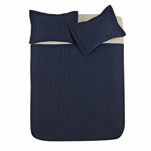 Nautica Home Rope Navy Çift Kişilik Yatak Örtüsü Seti görseli 3