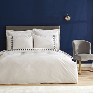 Nautica Home  Billow Percale Çift Kişilik Nevresim Takımı Navy  görseli 1