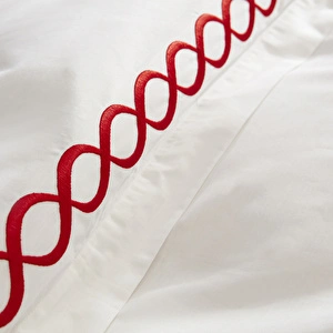 Nautica Home Billow Percale Çift Kişilik Nevresim Takımı Red görseli 4