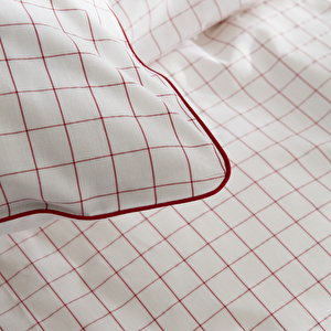 Nautica Home Daren %100 Pamuk Tek Kişilik Nevresim Takımı Red görseli 6