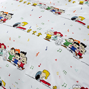 Peanuts by Karaca Home Musical Tek Kişilik %100 Pamuk Nevresim Takımı görseli 2