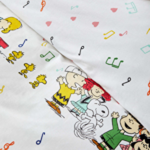 Peanuts by Karaca Home Musical Tek Kişilik %100 Pamuk Nevresim Takımı görseli 3