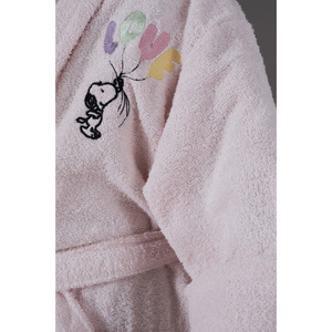 Peanuts by Karaca Home Love Pudra Nakışlı Çocuk Bornoz Set 4-6 Yaş görseli 2