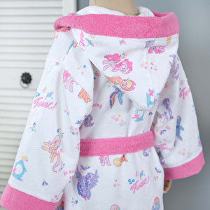 My Little Pony By Karaca Home Girl Pembe %100 Pamuk 4-6 Yaş Bornoz görseli 2