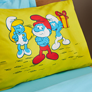 Karaca Home Smurfs By Mushroom Village Tek Kişilik Nevresim Takımı  görseli 5