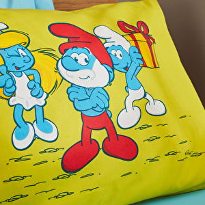 Karaca Home Smurfs By Mushroom Village Tek Kişilik Nevresim Takımı  görseli 6