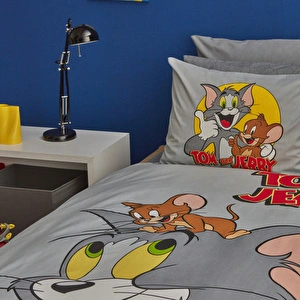 Karaca Home Tom ve Jerry Friends Forever %100 Pamuk Tek Kişilik Nevresim Takımı görseli 4