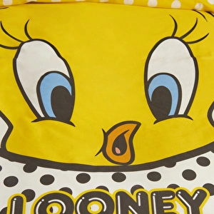 Karaca Home Looney Tunes Tweety %100 Pamuk Tek Kişilik Nevresim Takımı görseli 7