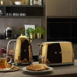 Smeg 2x1 Ekmek Kızartma TSF01GOEU Gold görseli 5