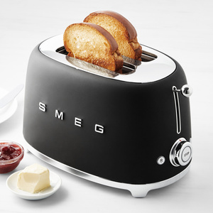 Smeg 2x1 Ekmek Kızartma TSF01BLMEU Matte Black görseli 1