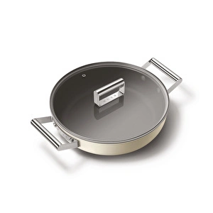 Smeg Cookware Krem Tencere Cam Kapaklı 28 cm görseli 6