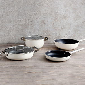 Smeg Cookware Krem Tencere Cam Kapaklı 28 cm görseli 22