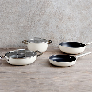 Smeg Cookware Krem Tencere Cam Kapaklı 28 cm görseli 23