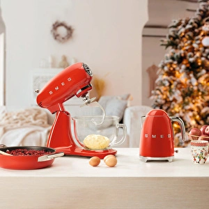 Smeg Cookware Kırmızı Tencere Cam Kapaklı 28 cm görseli 6