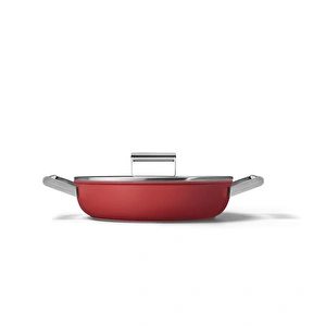 Smeg Cookware Kırmızı Tencere Cam Kapaklı 28 cm görseli 8