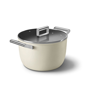 Smeg Cookware Krem Tencere Cam Kapaklı 26 cm görseli 15