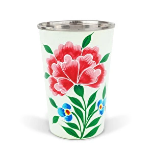 3RD CULTURE ÇİÇEKLİ BEYAZ BARDAK görseli 2