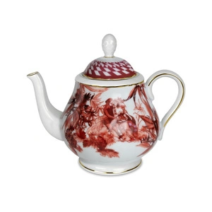 Baci Milano Le Rouge Porselen Demlik 14 cm x 19,5 cm Kırmızı görseli 3