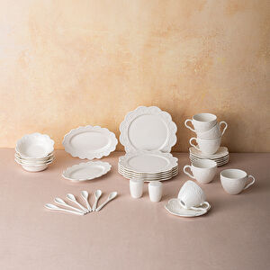 İstanbul Porselen Akay 32 Parça 6 Kişilik Kahvaltı Takımı