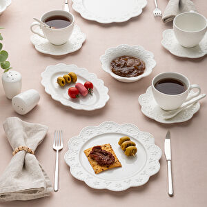 İstanbul Porselen Akay 32 Parça 6 Kişilik Kahvaltı Takımı