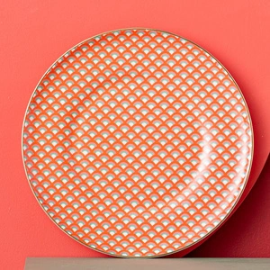 İstanbul Porselen Nar Fine Bone Pasta Tabağı Kırmızı 21 cm görseli 2
