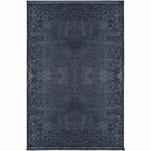 Kaşmir Halı Viskon Premium Damask Antrasit 200x290cm Halı görseli 2