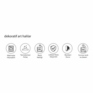 Kaşmir Halı Dekoratif Art Trend Deep Blue 80x300 cm görseli 6