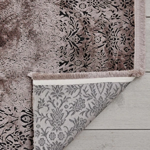Kaşmir Halı Viskon Premium Damask Vizon 80x150 cm görseli 3