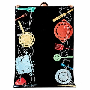 Kaşmir Halı Dekoratif Art Mutfak Kitchen 80x300 cm görseli 1