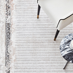 Kaşmir Halı Viskon Elegance Silver 80x300 cm görseli 1